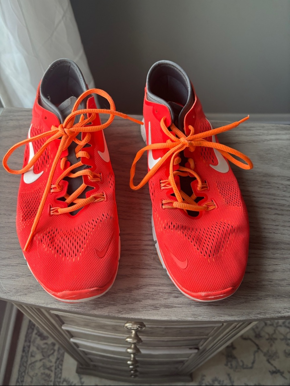 Nike Bright pink and orange and White Sneakers